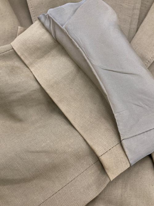 JIL SANDER（ジルサンダー）JIL SANDER (ジルサンダー) コットンリネンシングルブレストジャケット ベージュ サイズ:50の古着・服飾アイテム