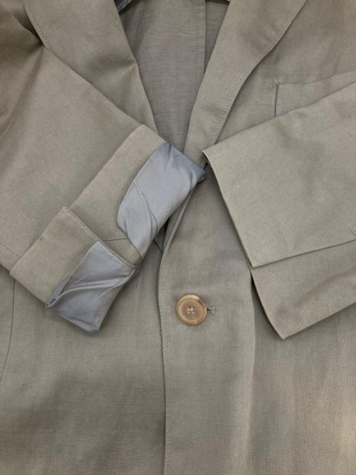 JIL SANDER（ジルサンダー）JIL SANDER (ジルサンダー) コットンリネンシングルブレストジャケット ベージュ サイズ:50の古着・服飾アイテム