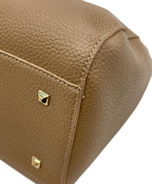 KATIE LOXTON（ケイティロクストン）KATIE LOXTON (ケイティロクストン) DEUXIEME CLASSE (ドゥーズィエム クラス) バンブーハンドバッグ ベージュの古着・服飾アイテム