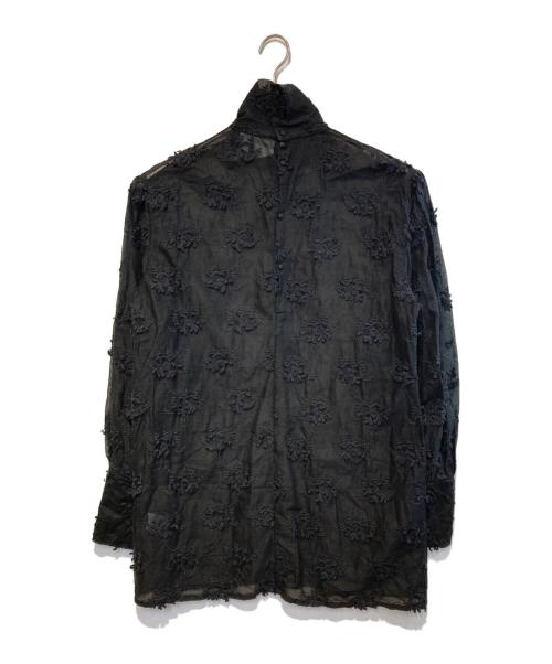 crinkle crinkle crinkle（クリンクル クリンクル クリンクル）crinkle crinkle crinkle (クリンクル クリンクル クリンクル) 3D embroidery long blouse ブラック サイズ:Freeの古着・服飾アイテム