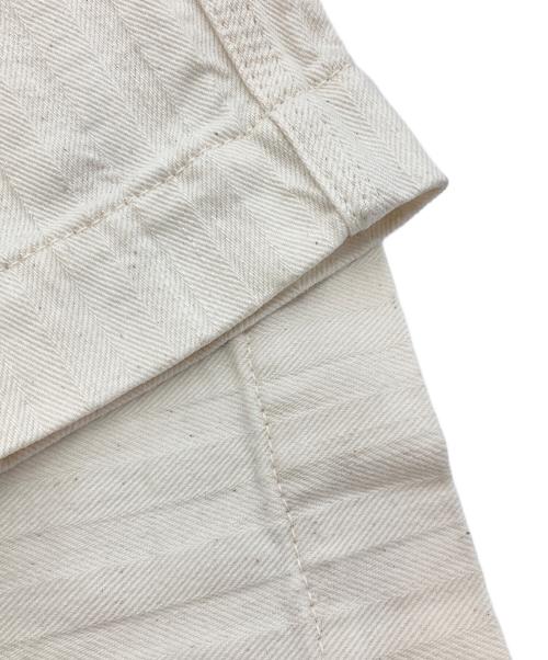 F.O.B FACTORY（エフオービー ファクトリー）F.O.B FACTORY (エフオービー ファクトリー) ヘリンボーンツイルペインターパンツ ホワイト サイズ:Lの古着・服飾アイテム