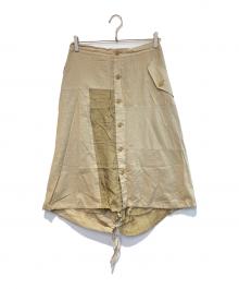 Y's（ワイズ）の古着「パッチワークスカート」｜ベージュ