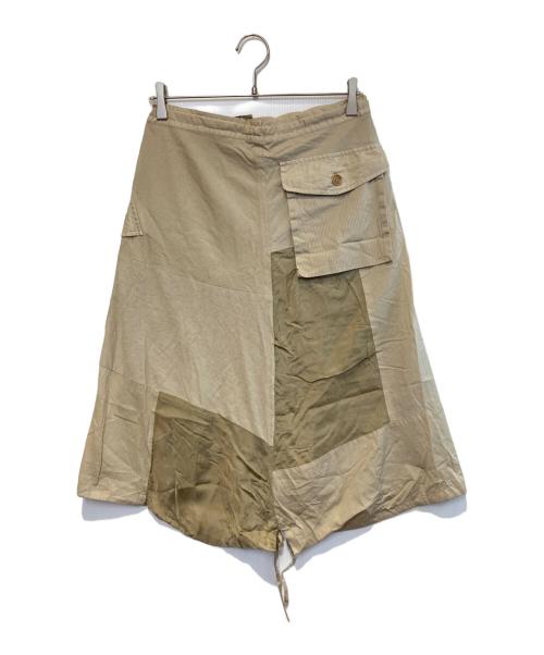 Y's（ワイズ）Y's (ワイズ) パッチワークスカート ベージュ サイズ:1の古着・服飾アイテム