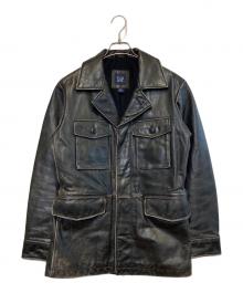 GAP（ギャップ）の古着「［古着］カウレザーカーコート」｜ブラック