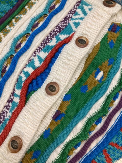 GECCU（ゲック）GECCU (ゲック) ［古着］3Dニットカーディガン マルチカラー サイズ:Sの古着・服飾アイテム