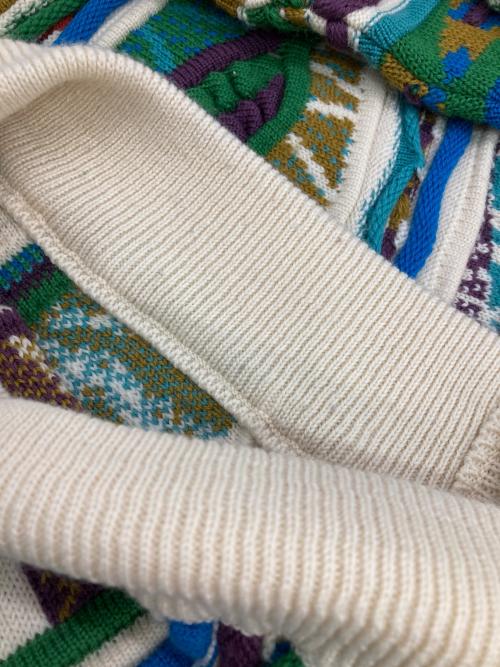 GECCU（ゲック）GECCU (ゲック) ［古着］3Dニットカーディガン マルチカラー サイズ:Sの古着・服飾アイテム