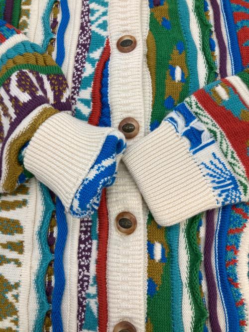 GECCU（ゲック）GECCU (ゲック) ［古着］3Dニットカーディガン マルチカラー サイズ:Sの古着・服飾アイテム