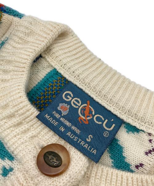 GECCU（ゲック）GECCU (ゲック) ［古着］3Dニットカーディガン マルチカラー サイズ:Sの古着・服飾アイテム