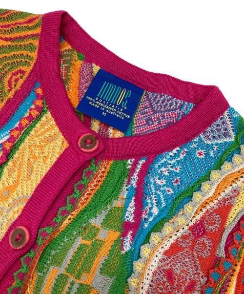 IiMNOS（リムノス）IiMNOS (リムノス) 3Dニットカーディガン ショッキングピンク サイズ:Mの古着・服飾アイテム