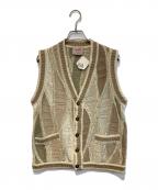 CUGGIクージー）の古着「［古着］3Dニットベスト」｜グレー×ベージュ