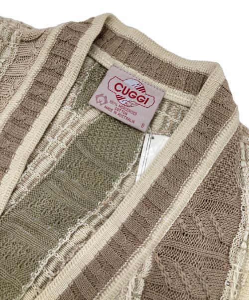 CUGGI（クージー）CUGGI (クージー) ［古着］3Dニットベスト グレー×ベージュ サイズ:Sの古着・服飾アイテム