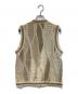 CUGGI (クージー) ［古着］3Dニットベスト グレー×ベージュ サイズ:S：12000円