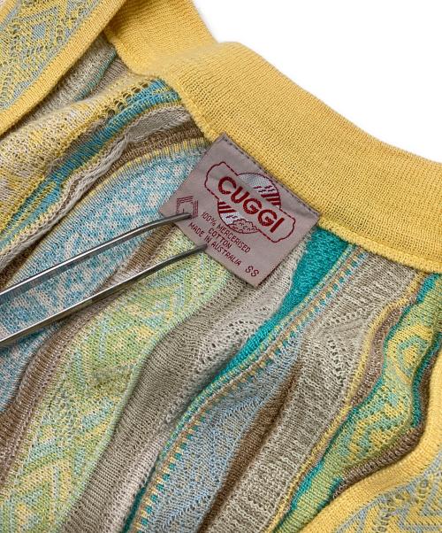 CUGGI（クージー）CUGGI (クージー) ［古着］3Dニットベスト イエロー×ブルー サイズ:SSの古着・服飾アイテム