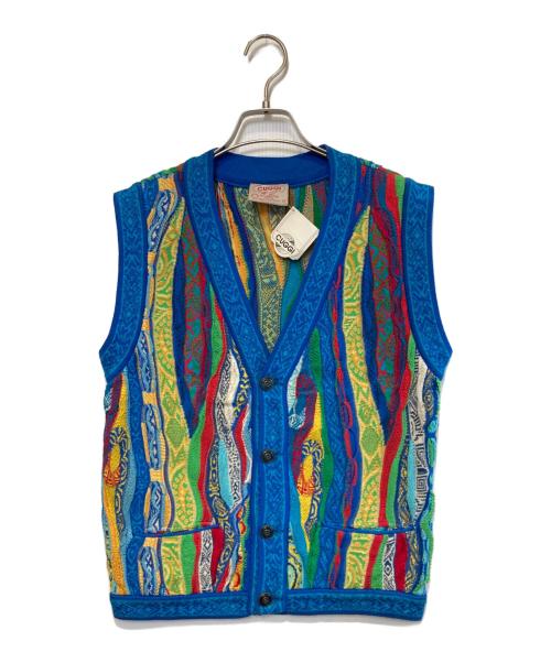 CUGGI（クージー）CUGGI (クージー) ［古着］3Dニットベスト ブルー×レッド サイズ:SSの古着・服飾アイテム