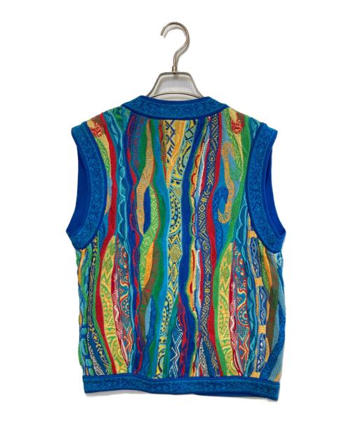 CUGGI（クージー）CUGGI (クージー) ［古着］3Dニットベスト ブルー×レッド サイズ:SSの古着・服飾アイテム