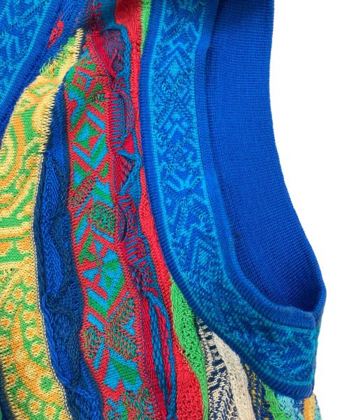 CUGGI（クージー）CUGGI (クージー) ［古着］3Dニットベスト ブルー×レッド サイズ:SSの古着・服飾アイテム