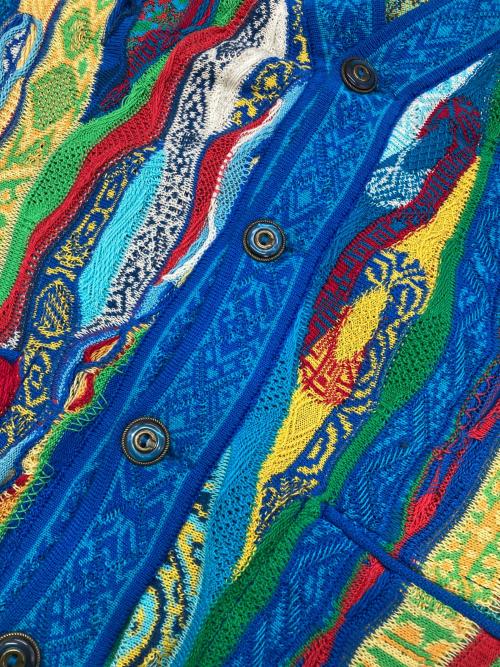 CUGGI（クージー）CUGGI (クージー) ［古着］3Dニットベスト ブルー×レッド サイズ:SSの古着・服飾アイテム