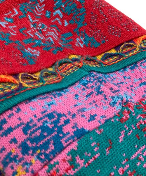 GECCU（ゲック）GECCU (ゲック) ［古着］3Dニットカーディガン レッド サイズ:Mの古着・服飾アイテム