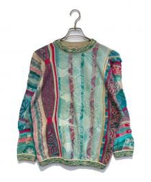 CUGGI（クージー）の古着「［古着］3Dニット」｜グリーン×レッド