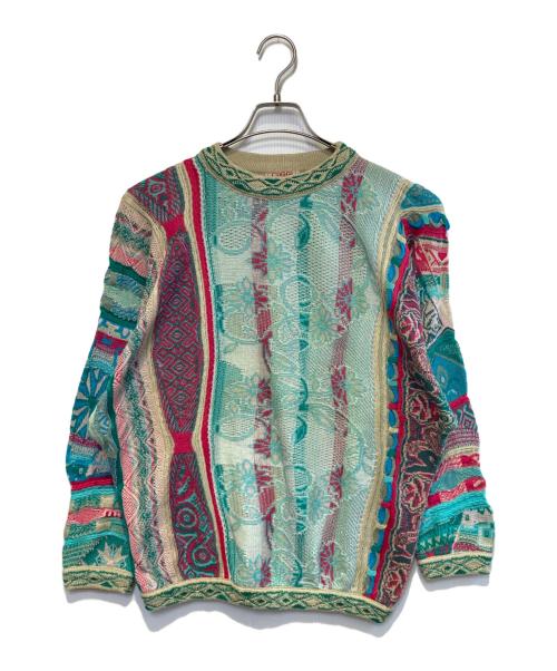 CUGGI（クージー）CUGGI (クージー) ［古着］3Dニット グリーン×レッド サイズ:Sの古着・服飾アイテム