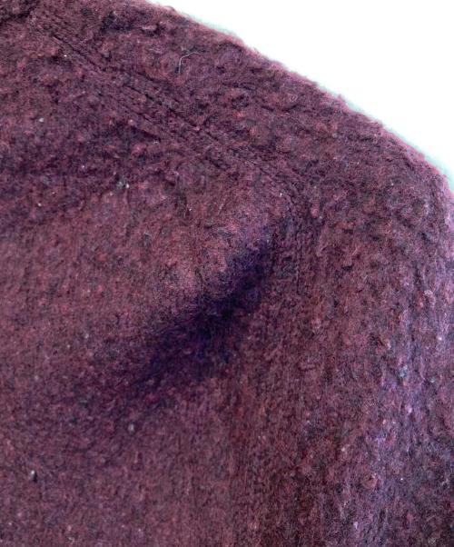 Maison Margiela（メゾンマルジェラ）Maison Margiela (メゾンマルジェラ) ピリング加工クルーネックニット ボルドー サイズ:XLの古着・服飾アイテム