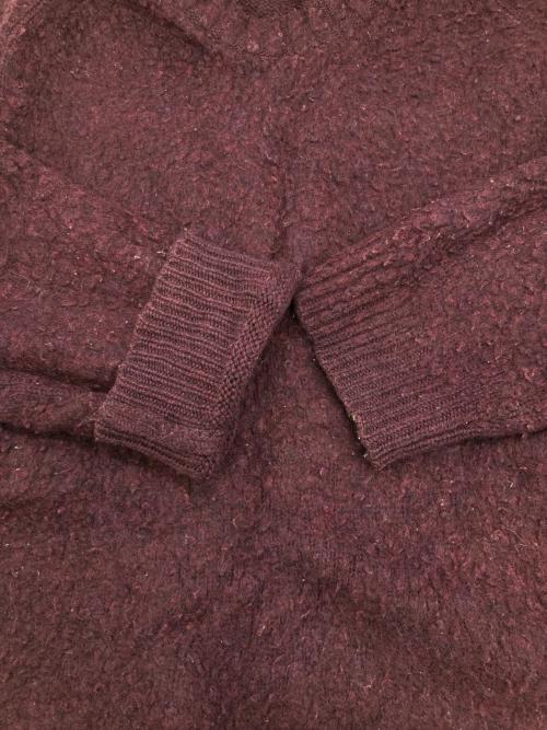 Maison Margiela（メゾンマルジェラ）Maison Margiela (メゾンマルジェラ) ピリング加工クルーネックニット ボルドー サイズ:XLの古着・服飾アイテム