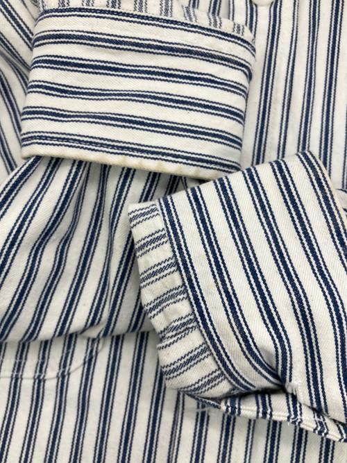 SUGAR CANE（シュガーケーン）SUGAR CANE (シュガーケーン) デニムストライプシャツ ホワイト×インディゴ サイズ:Lの古着・服飾アイテム