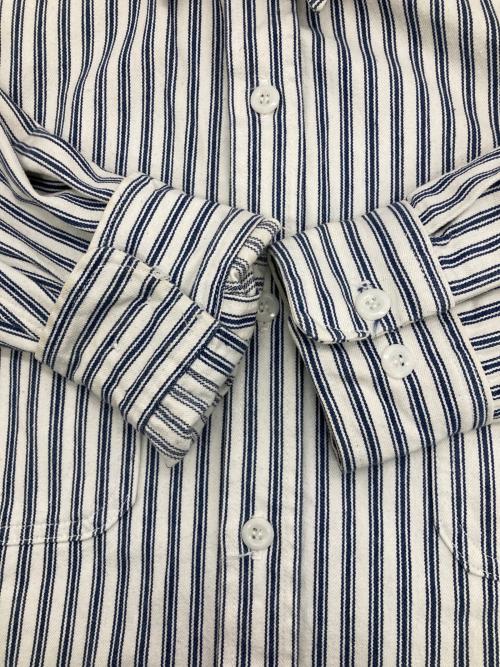 SUGAR CANE（シュガーケーン）SUGAR CANE (シュガーケーン) デニムストライプシャツ ホワイト×インディゴ サイズ:Lの古着・服飾アイテム