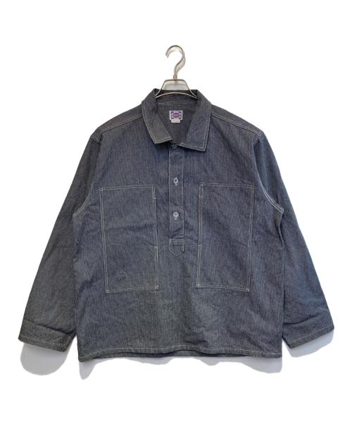 Pherrow's（フェローズ）Pherrow's (フェローズ) ウォバッシュプルオーバーシャツ インディゴ×ホワイト サイズ:Mの古着・服飾アイテム