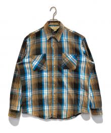 ST JOHN'S BAY（セントジョンズベイ）の古着「［古着］BIGMAC フランネルシャツ」｜ブラウン×ブルー