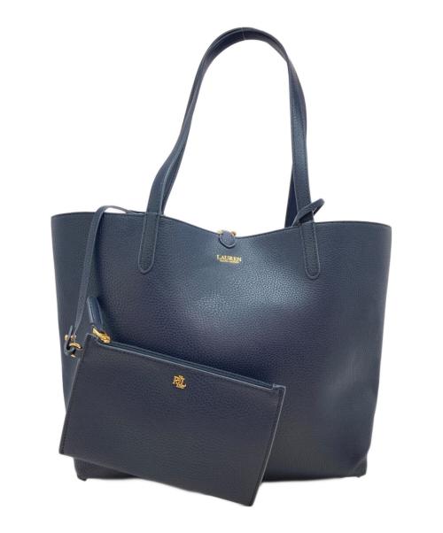 LAUREN RALPH LAUREN（ローレンラルフローレン）LAUREN RALPH LAUREN (ローレンラルフローレン) トートバッグ ネイビーの古着・服飾アイテム