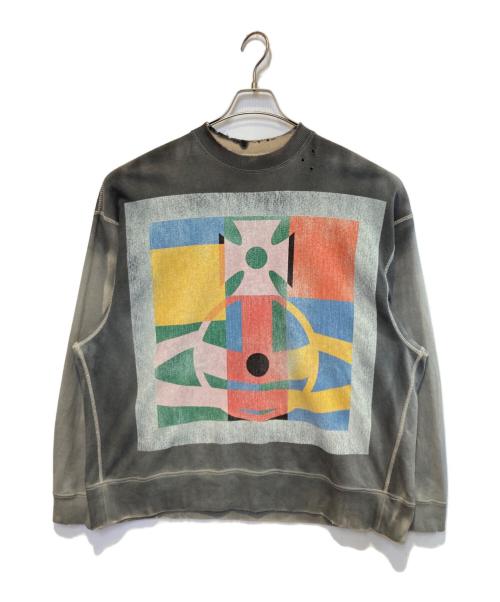 Vivienne Westwood RED LABEL（ヴィヴィアンウエストウッドレッドレーベル）Vivienne Westwood RED LABEL (ヴィヴィアンウエストウッドレッドレーベル) オーガニックドライ天竺サンシャインオーブスプレーダイロングスリーブトップ グレー サイズ:00 未使用品の古着・服飾アイテム