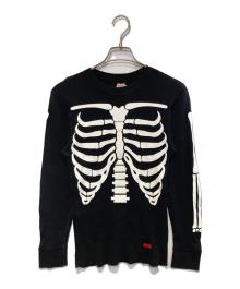 SUPREME×Hanes（シュプリーム×ヘインズ）の古着「Bones Thermal Crew」｜ブラック