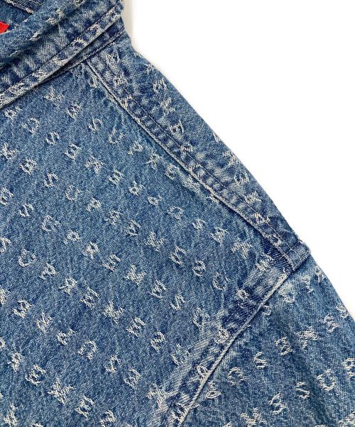 SUPREME（シュプリーム）SUPREME (シュプリーム) JACQUARD LOGOS DENIM SHIRT インディゴ サイズ:Mの古着・服飾アイテム