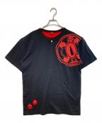 CROPPED HEADSクロップドヘッズ）の古着「ヘンリーネックＴシャツ」｜ブラック
