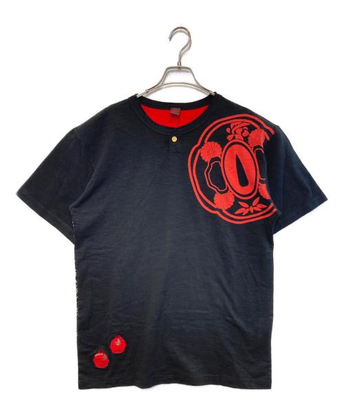 CROPPED HEADS（クロップドヘッズ）CROPPED HEADS (クロップドヘッズ) ヘンリーネックＴシャツ ブラック サイズ:Lの古着・服飾アイテム