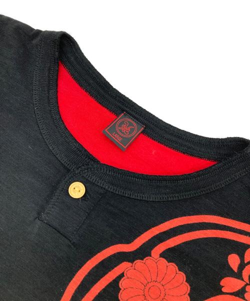 CROPPED HEADS（クロップドヘッズ）CROPPED HEADS (クロップドヘッズ) ヘンリーネックＴシャツ ブラック サイズ:Lの古着・服飾アイテム
