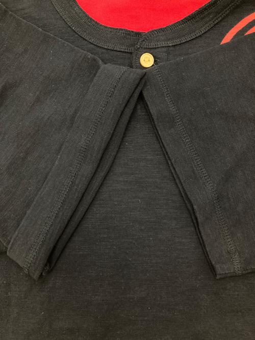 CROPPED HEADS（クロップドヘッズ）CROPPED HEADS (クロップドヘッズ) ヘンリーネックＴシャツ ブラック サイズ:Lの古着・服飾アイテム