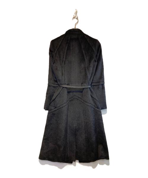 GUCCI（グッチ）GUCCI (グッチ) アルパカ混ノーカラーシャギーコート ブラック サイズ:Mの古着・服飾アイテム