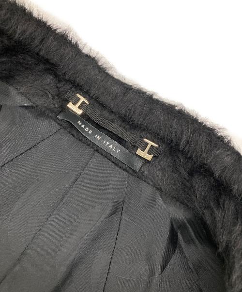 GUCCI（グッチ）GUCCI (グッチ) アルパカ混ノーカラーシャギーコート ブラック サイズ:Mの古着・服飾アイテム