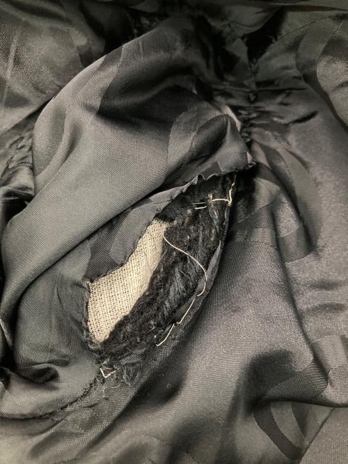 GUCCI（グッチ）GUCCI (グッチ) アルパカ混ノーカラーシャギーコート ブラック サイズ:Mの古着・服飾アイテム