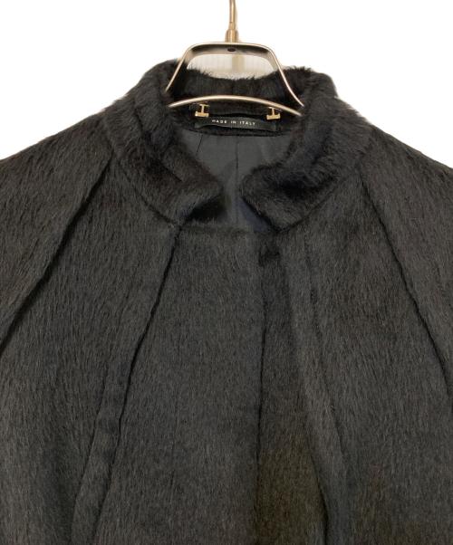 GUCCI（グッチ）GUCCI (グッチ) アルパカ混ノーカラーシャギーコート ブラック サイズ:Mの古着・服飾アイテム