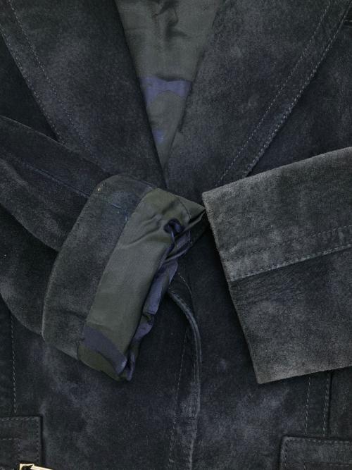 GUCCI（グッチ）GUCCI (グッチ) スウェードテーラードジャケット ネイビー サイズ:Mの古着・服飾アイテム