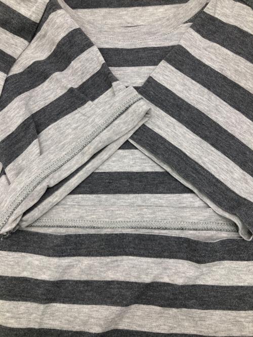 Saint Laurent Paris（サンローランパリ）Saint Laurent Paris (サンローランパリ) ボーダーTシャツ グレー サイズ:Sの古着・服飾アイテム