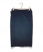 Yves Saint Laurentイヴサンローラン）の古着「ベルベットタイトスカート」｜ブラック