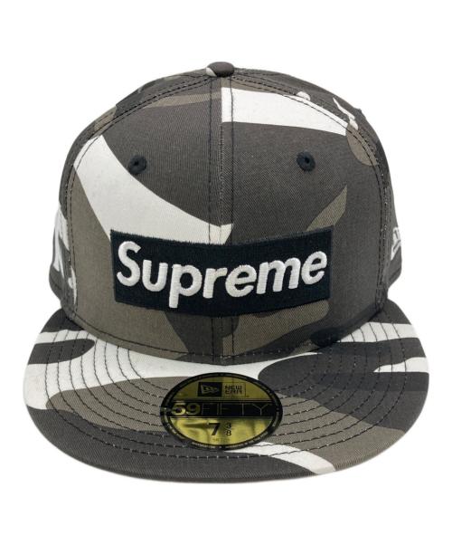 New Era（ニューエラ）New Era (ニューエラ) SUPREME (シュプリーム) MLB Teams Box Logo Cap グレー サイズ:7 3/8(58.7cm) 未使用品の古着・服飾アイテム