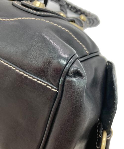 Francesco Biasia（フランシスコ ビアジア）Francesco Biasia (フランシスコ ビアジア) レザーハンドバッグ ブラックの古着・服飾アイテム