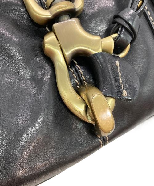 Francesco Biasia（フランシスコ ビアジア）Francesco Biasia (フランシスコ ビアジア) レザーハンドバッグ ブラックの古着・服飾アイテム