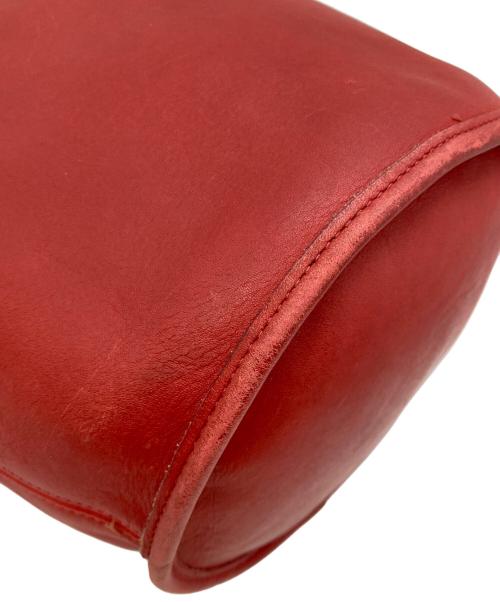 COACH（コーチ）COACH (コーチ) レザーショルダーバッグ レッドの古着・服飾アイテム