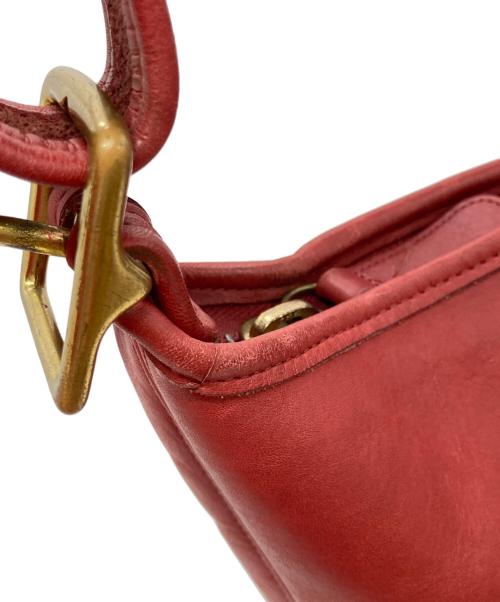 COACH（コーチ）COACH (コーチ) レザーショルダーバッグ レッドの古着・服飾アイテム
